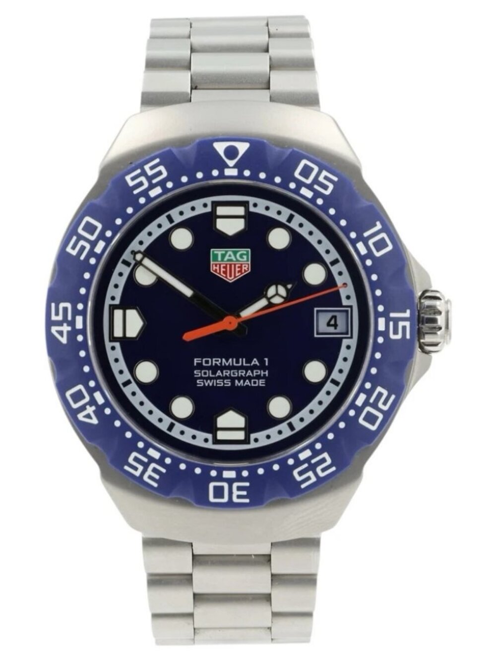 Tag Heuer Formula 1 Blue Dial Stainless Steel 38mm Solargraph Men’s WBY1112